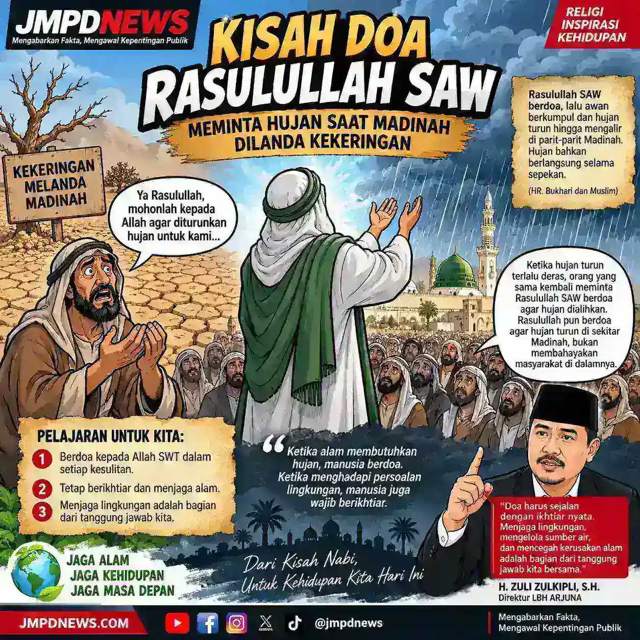 DOA MEMOHON HUJAN: KISAH RASULULLAH SAW YANG RELEVAN DI TENGAH KEKERINGAN