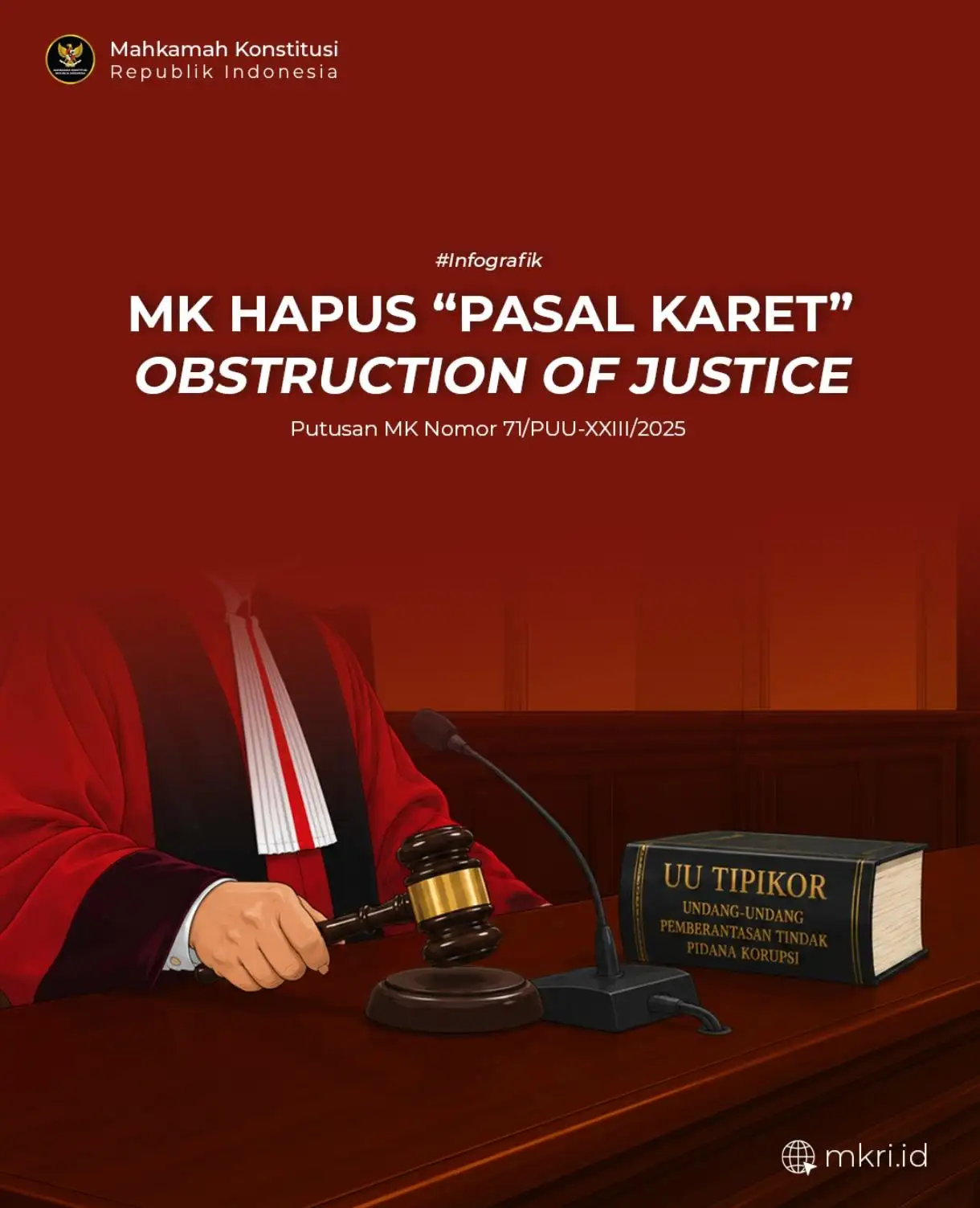 MK Pangkas Pasal Karet Obstruction of Justice, Tegaskan Kepastian Hukum