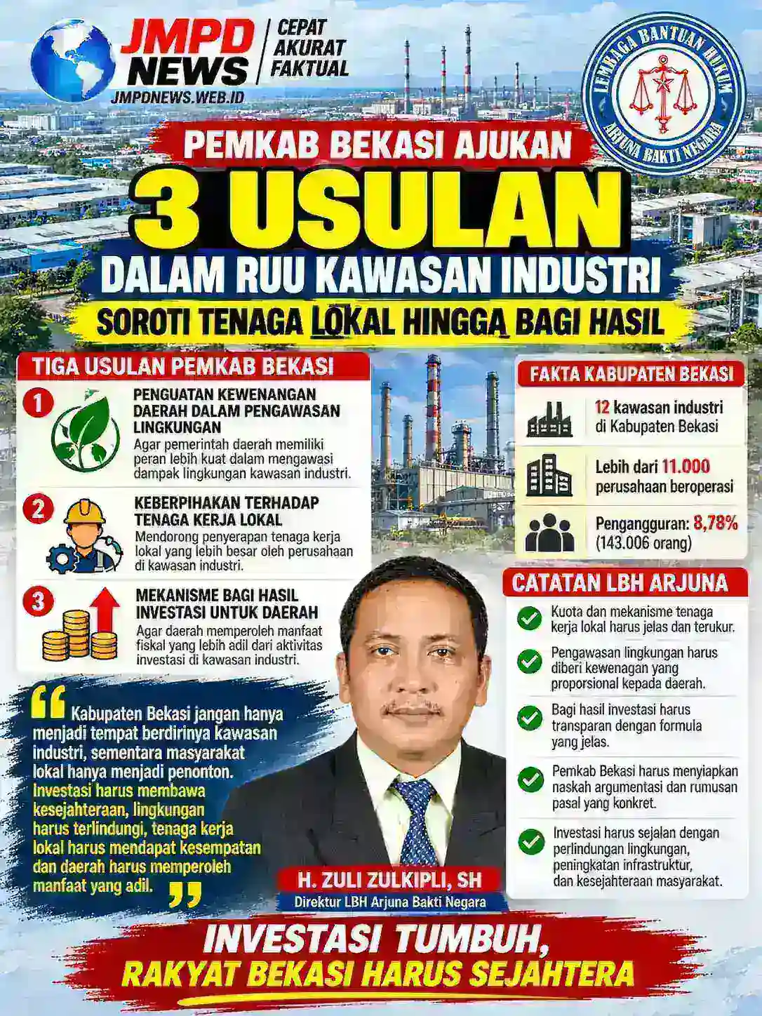 RUU KAWASAN INDUSTRI: BEKASI JANGAN HANYA JADI LOKASI INVESTASI