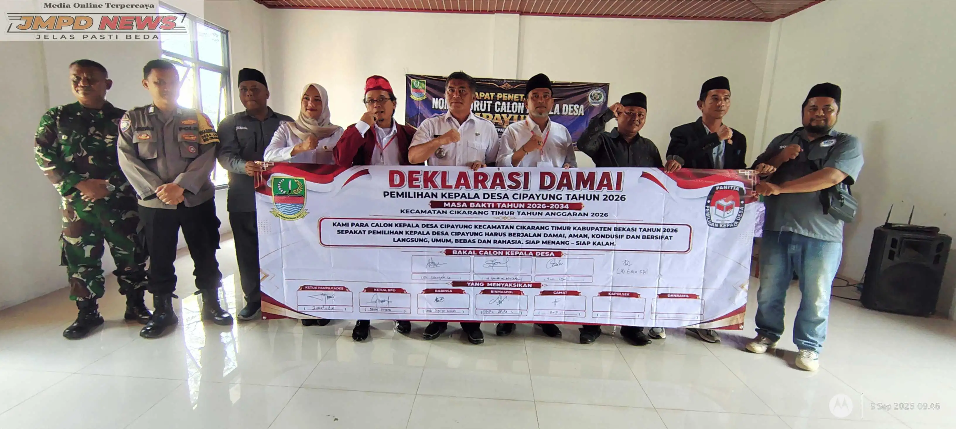 Deklarasi Damai Pilkades Cipayung: Tiga Calon Sepakat 