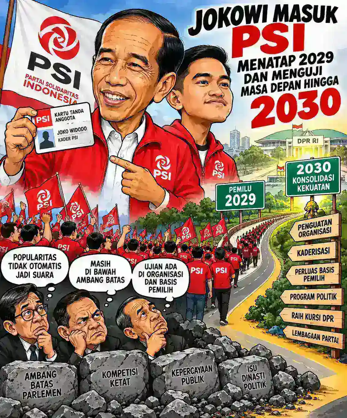 Jokowi Resmi Jadi Kader PSI, Bagaimana Peta Politik Menuju 2030?