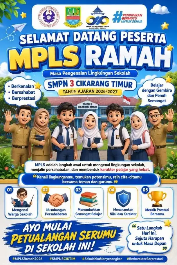 MPLS Ramah 2026 Resmi Digelar, SMPN 3 Cikarang Timur Sambut Peserta Didik Baru dengan Semangat Berkarakter