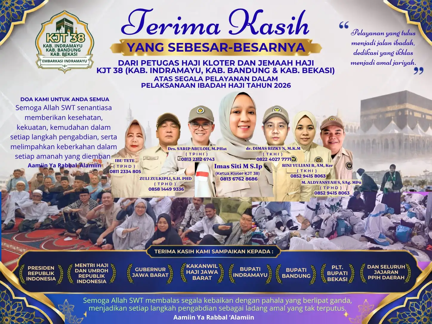 Petugas dan Jemaah Haji Kloter KJT 38 Sampaikan Apresiasi dan Ucapan Terima Kasih atas Suksesnya Penyelenggaraan Ibadah Haji 1447 H/2026 M