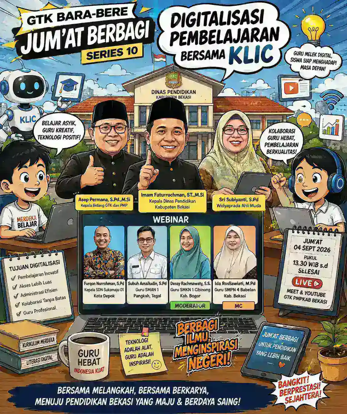 Digitalisasi Pembelajaran Jadi Sorotan, GTK Bara-Bere Hadirkan Webinar “Jum’at Berbagi”