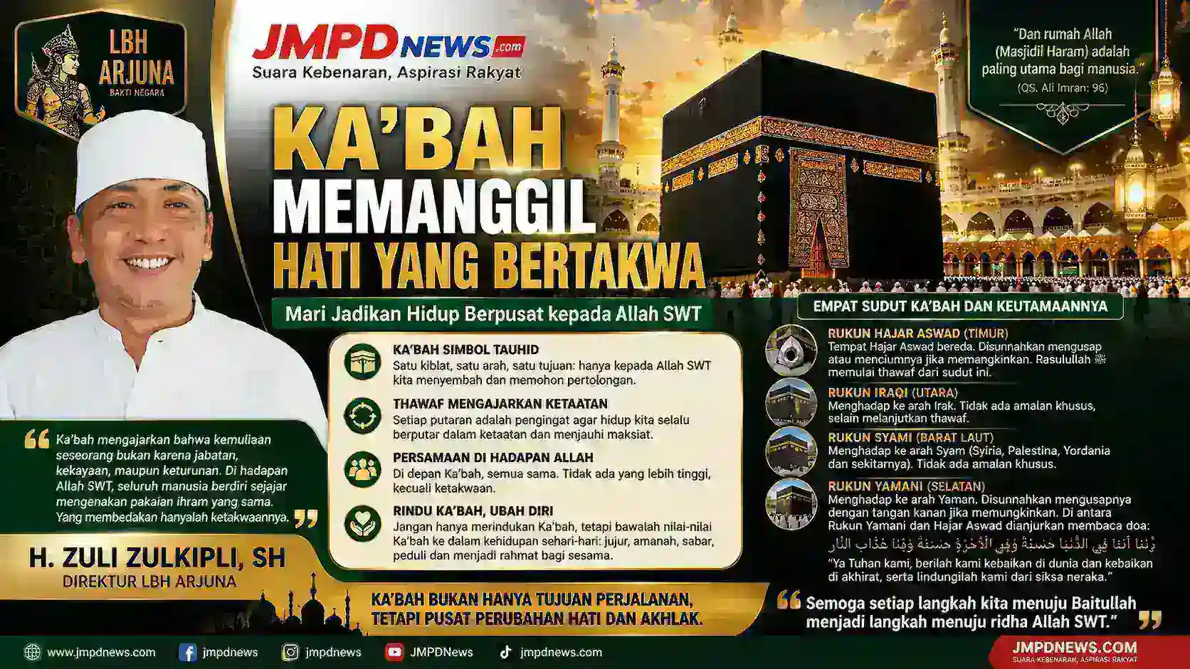Ka'bah Mengajarkan Tauhid, Kesabaran, dan Persaudaraan Umat