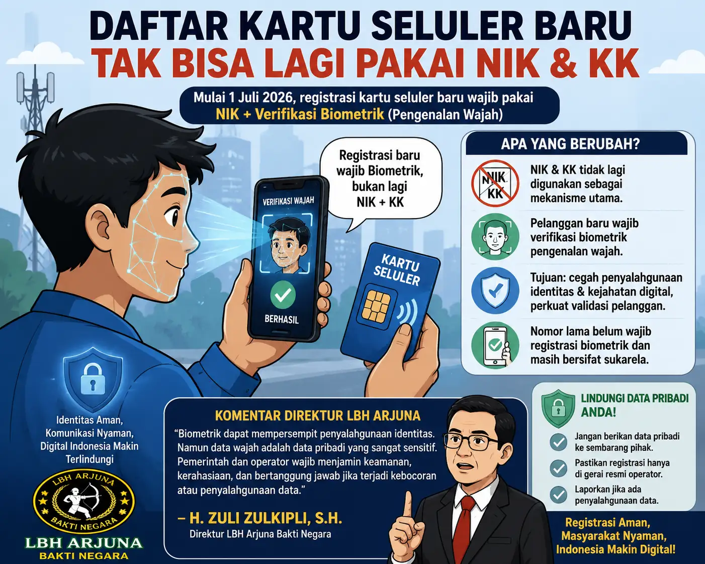 Registrasi Kartu Seluler Kini Berbasis Biometrik