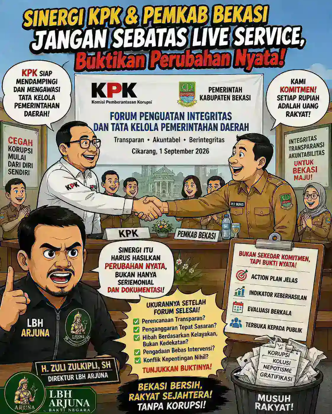 Sinergi dengan KPK Jangan Berhenti di Forum, Pemkab Bekasi Dituntut Buktikan Perubahan Nyata