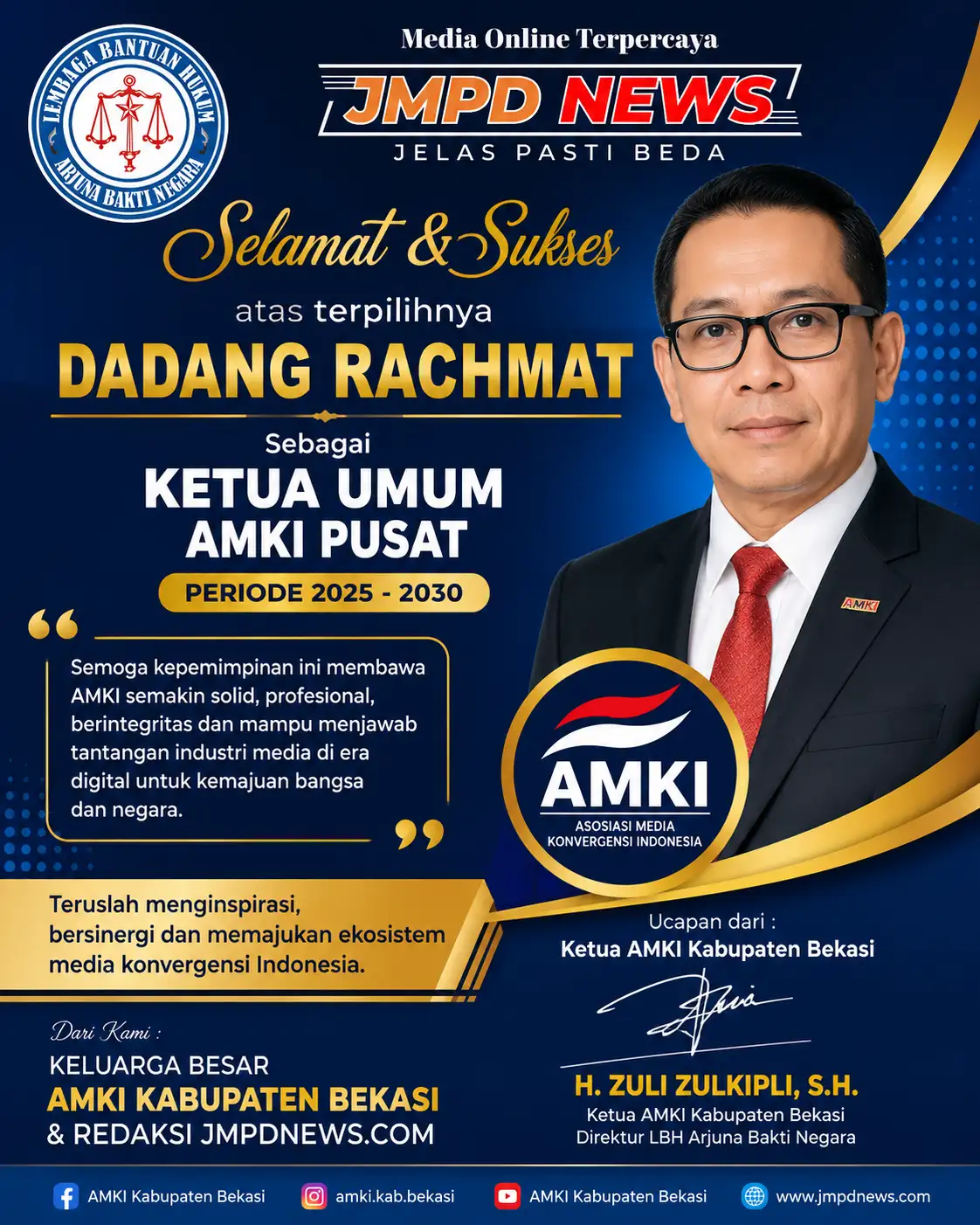 Dadang Rachmat Terpilih Pimpin AMKI Pusat