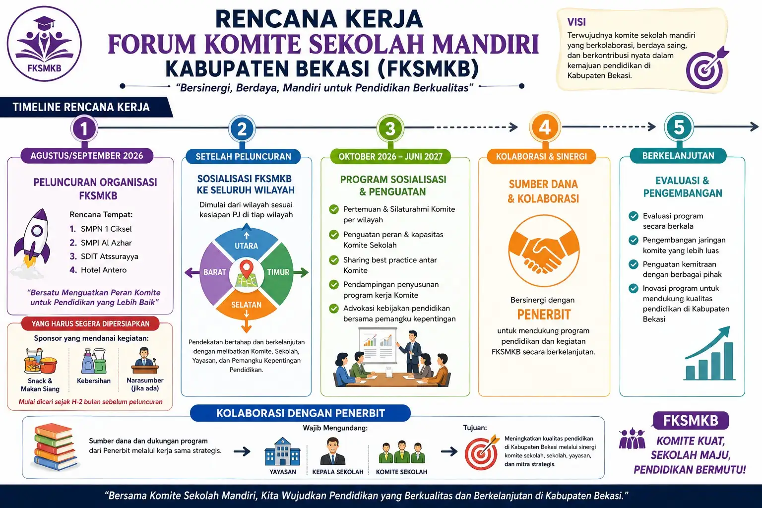 FKSMKB Siapkan Roadmap Penguatan Komite Sekolah, Dorong Sinergi Pendidikan Berkualitas di Kabupaten Bekasi