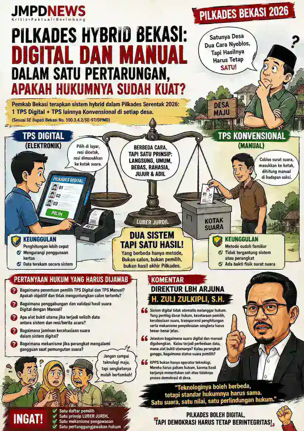 PILKADES HYBRID BEKASI: DIGITAL DAN MANUAL DALAM SATU PERTARUNGAN, APAKAH HUKUMNYA SUDAH KUAT?