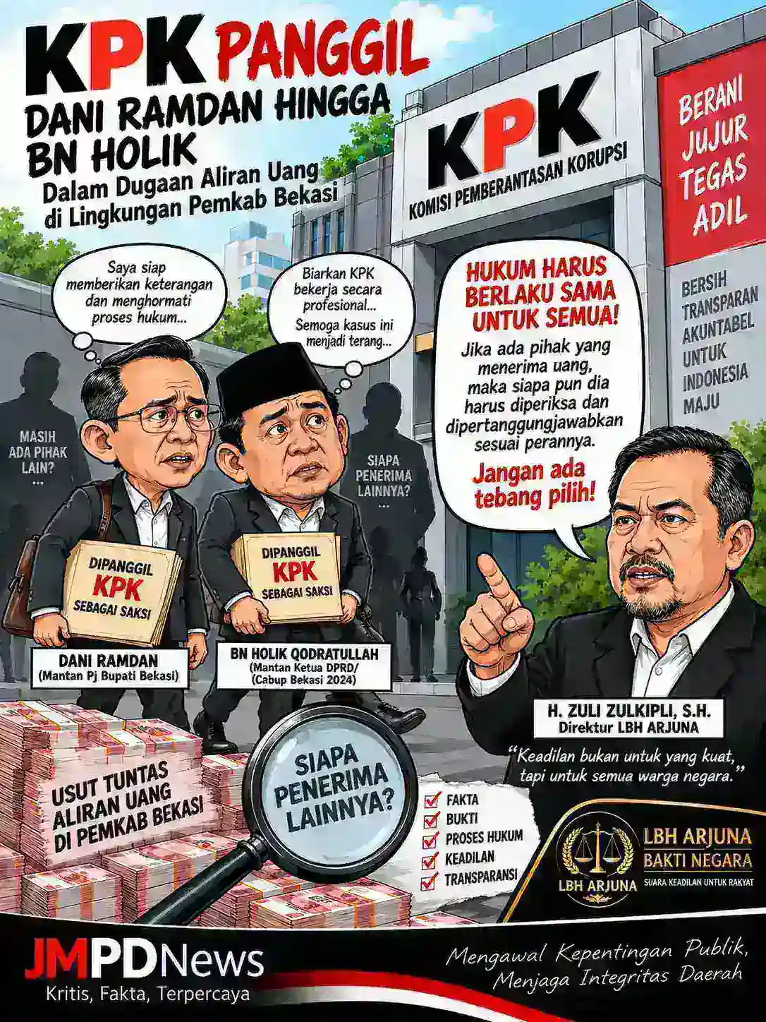 KPK Panggil Dani Ramdan dan BN Holik, LBH ARJUNA Soroti Persamaan di Depan Hukum