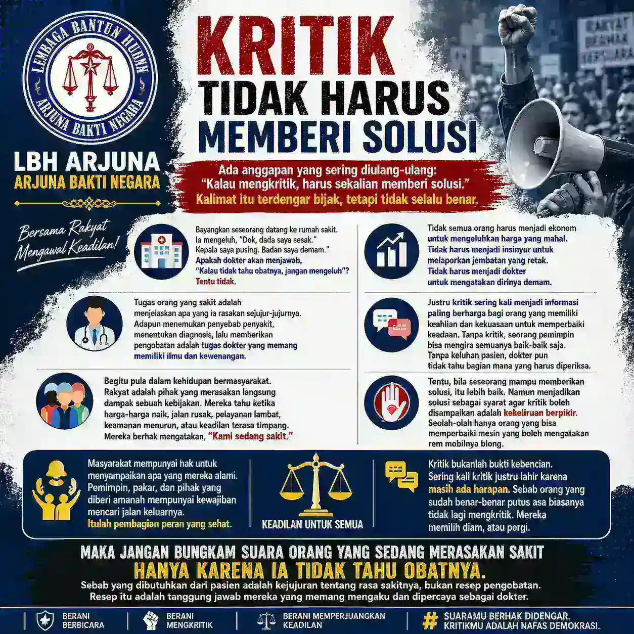 Kritik Tidak Harus Memberi Solusi: Membungkam Kritik Sama dengan Membungkam Suara Rakyat