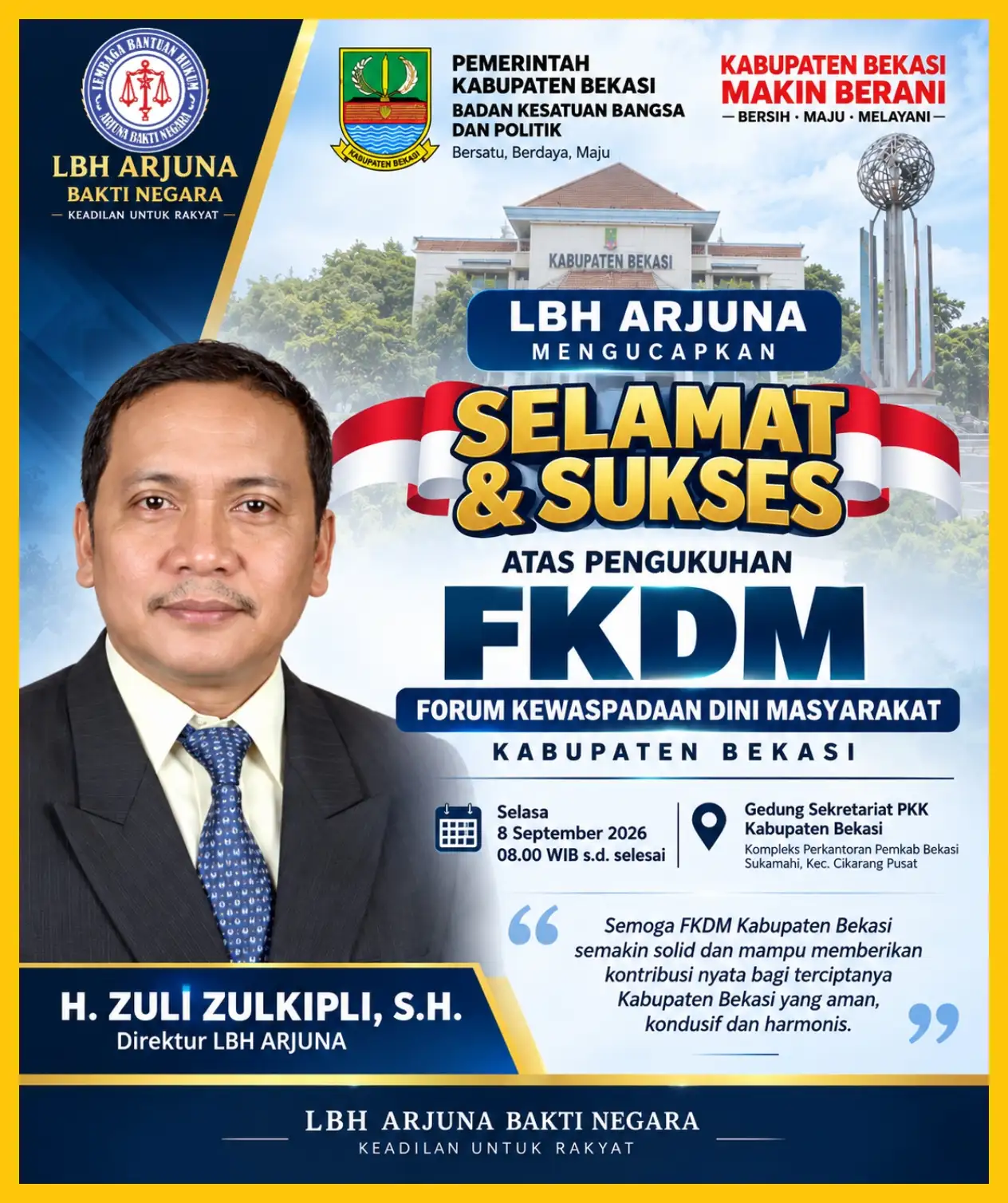 FKDM Kabupaten Bekasi Dikukuhkan, Perkuat Kewaspadaan Dini dan Peran Masyarakat