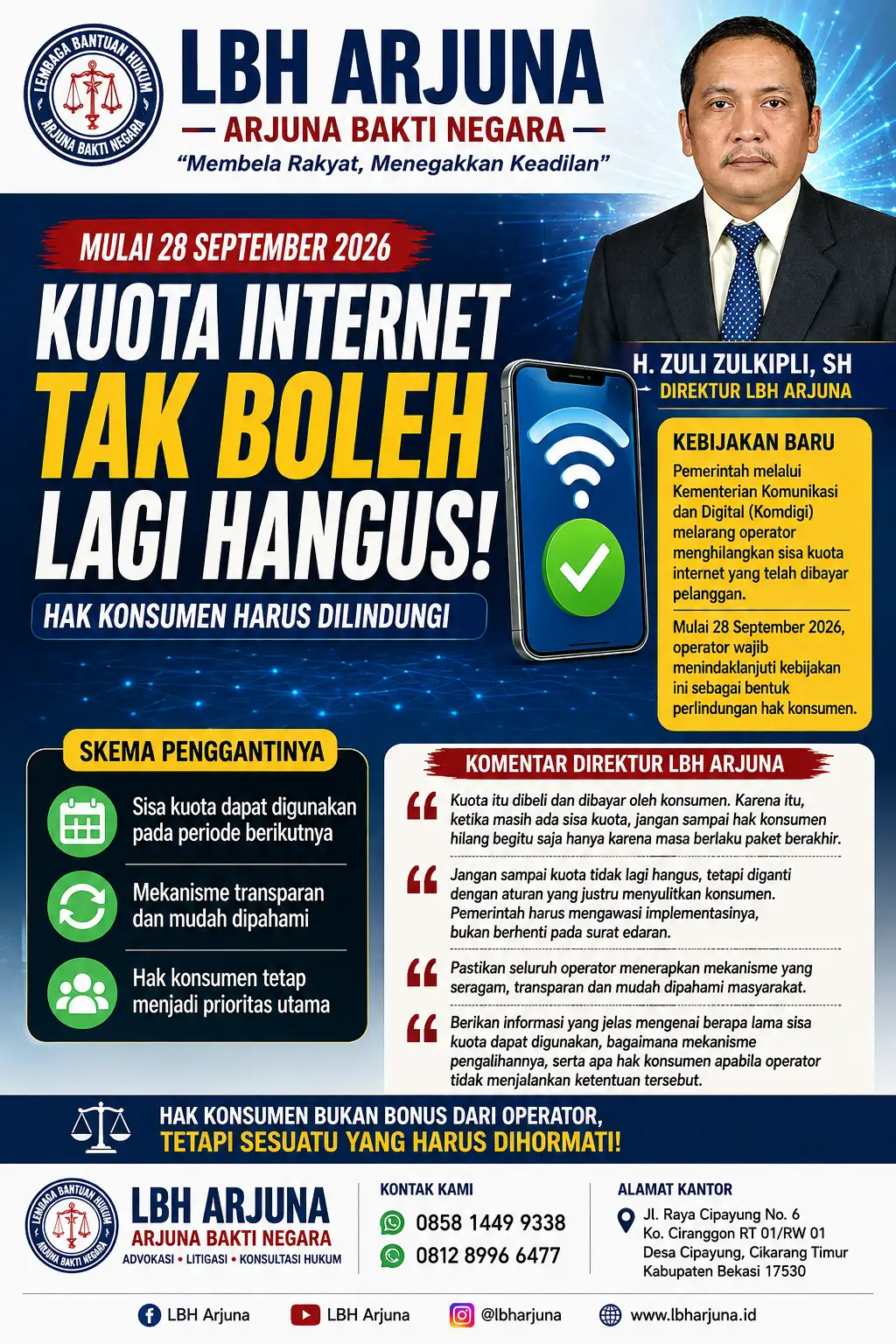 Mulai 28 September 2026, Sisa Kuota Pelanggan Tak Boleh Hilang