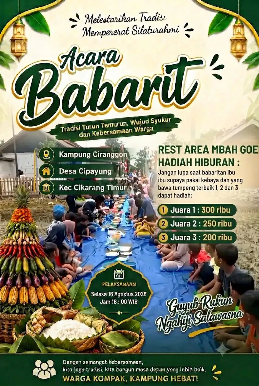 Babarit dan Semangat Kemerdekaan, Warga Kp.Ciranggon Cipayung Rayakan HUT RI ke-81 dengan Guyub dan Lestarikan Tradisi